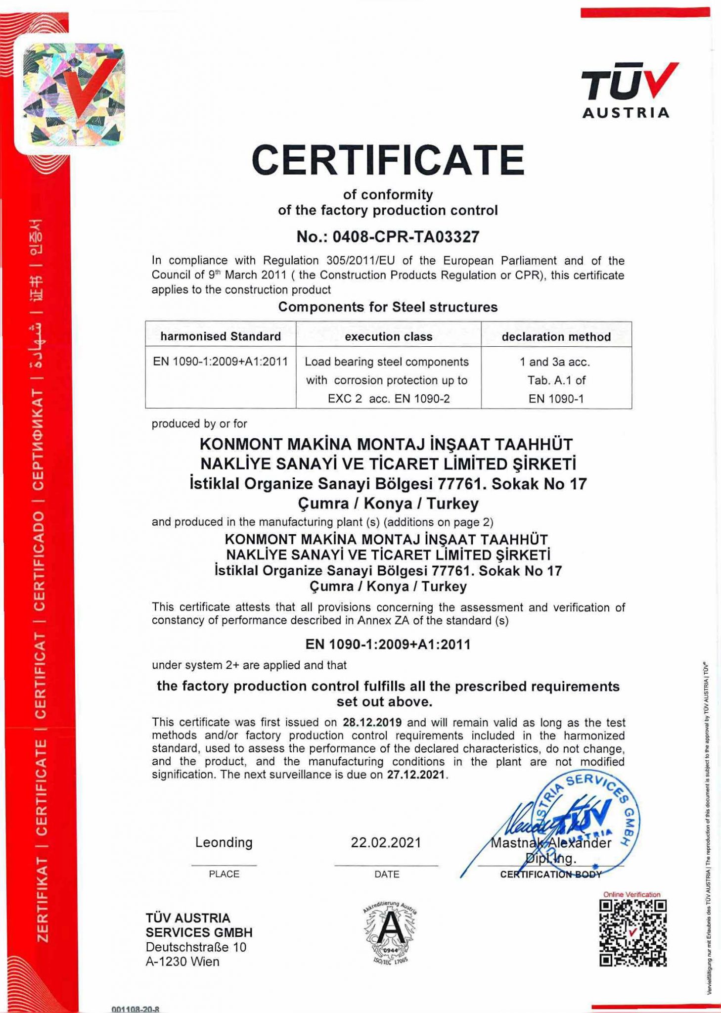 21-TR-HAC-EK78-Certificate EN 1090 WPK
